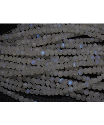 White Rainbow Moonstone Smooth Roundel Beads,Matte Polished,Handmade,Loose Stone,12Inch Strand 5MM Approx,100%Natural (pme)B12 | Save 33% - Rajasthan Living