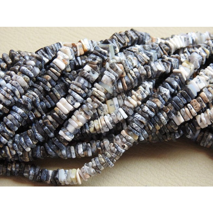 16 Inch Strand Natural Dendrite Opal Smooth Heishi,Square Shape Beads Wholesale Price New Arrival (pme) H1 | Save 33% - Rajasthan Living 5