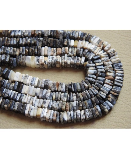 16 Inch Strand Natural Dendrite Opal Smooth Heishi,Square Shape Beads Wholesale Price New Arrival (pme) H1 | Save 33% - Rajasthan Living 3