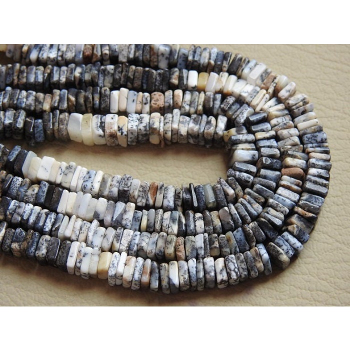 16 Inch Strand Natural Dendrite Opal Smooth Heishi,Square Shape Beads Wholesale Price New Arrival (pme) H1 | Save 33% - Rajasthan Living 6