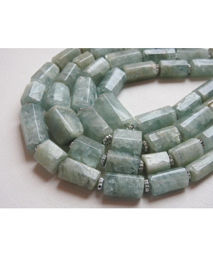 Natural Aquamarine Faceted Tubes,Crystal Shape Beads 12Inch Strand 20X10To10X5MM Approx Wholesaler Supplies  B1 | Save 33% - Rajasthan Living