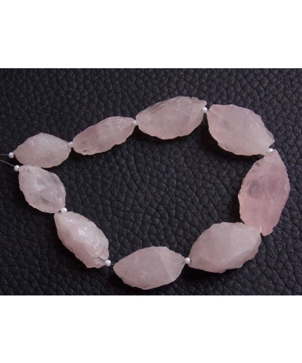 Rose Quartz Hammer Beads,Marquise Shape,Handmade,Loose Raw,Minerals Rough,Wholesaler 10Piece 25X15To18X10MM Approx PME(R1) | Save 33% - Rajasthan Living 5