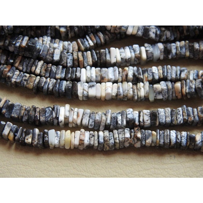 16 Inch Strand Natural Dendrite Opal Smooth Heishi,Square Shape Beads Wholesale Price New Arrival (pme) H1 | Save 33% - Rajasthan Living 7