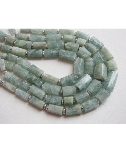 Natural Aquamarine Faceted Tubes,Crystal Shape Beads 12Inch Strand 20X10To10X5MM Approx Wholesaler Supplies  B1 | Save 33% - Rajasthan Living 3