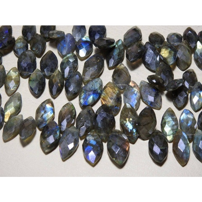 Labradorite Faceted Marquise Shape Briolette,Teardrop,Drop,Multi Fire,7Inch 18X10To15X8MM Approx,Wholesale Price,New Arrival PME-BR1 | Save 33% - Rajasthan Living 9