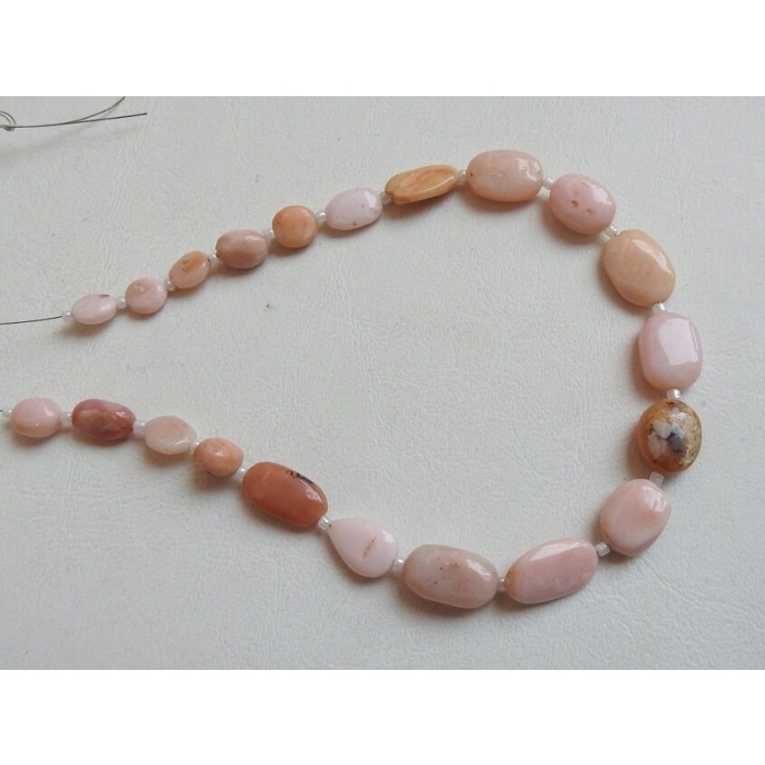 Natural Pink Peruvian Opal Smooth Tumble,Oval Shape,Nuggets 12Inchs Strand 16X11 To 9X7 MM Approx Wholesale Price New Arrival (pme)TU5 | Save 33% - Rajasthan Living 7