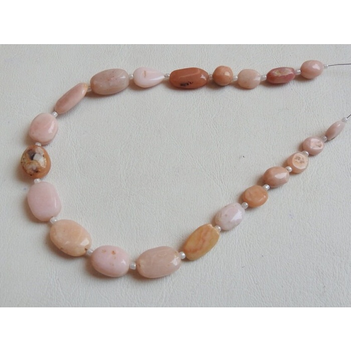 Natural Pink Peruvian Opal Smooth Tumble,Oval Shape,Nuggets 12Inchs Strand 16X11 To 9X7 MM Approx Wholesale Price New Arrival (pme)TU5 | Save 33% - Rajasthan Living 9