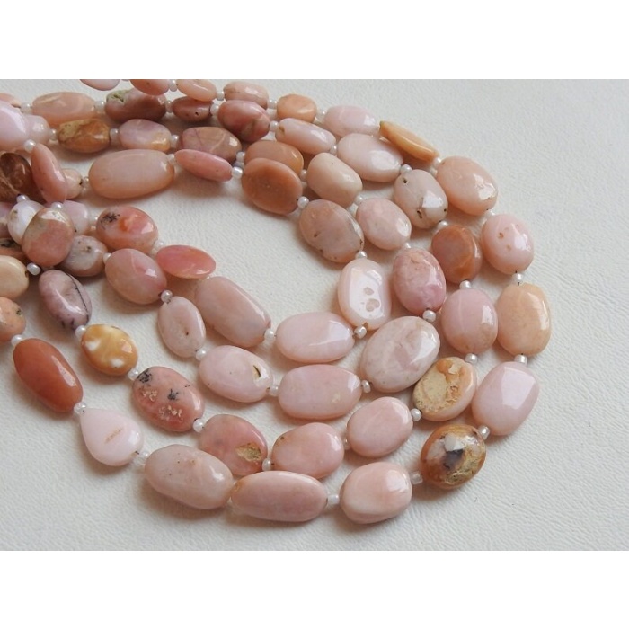 Natural Pink Peruvian Opal Smooth Tumble,Oval Shape,Nuggets 12Inchs Strand 16X11 To 9X7 MM Approx Wholesale Price New Arrival (pme)TU5 | Save 33% - Rajasthan Living 5