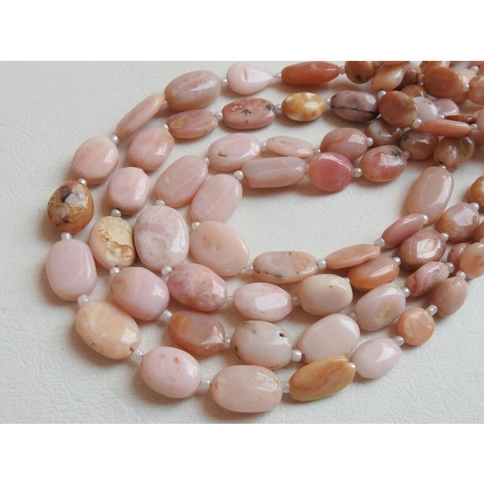 Natural Pink Peruvian Opal Smooth Tumble,Oval Shape,Nuggets 12Inchs Strand 16X11 To 9X7 MM Approx Wholesale Price New Arrival (pme)TU5 | Save 33% - Rajasthan Living 8