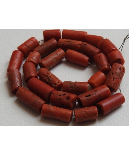 12″ Natural Red Coral Smooth Tube,Drum Shape,Bead 13X8 To 7X6 MM Approx Wholesale Price (bk)CR2 | Save 33% - Rajasthan Living 5