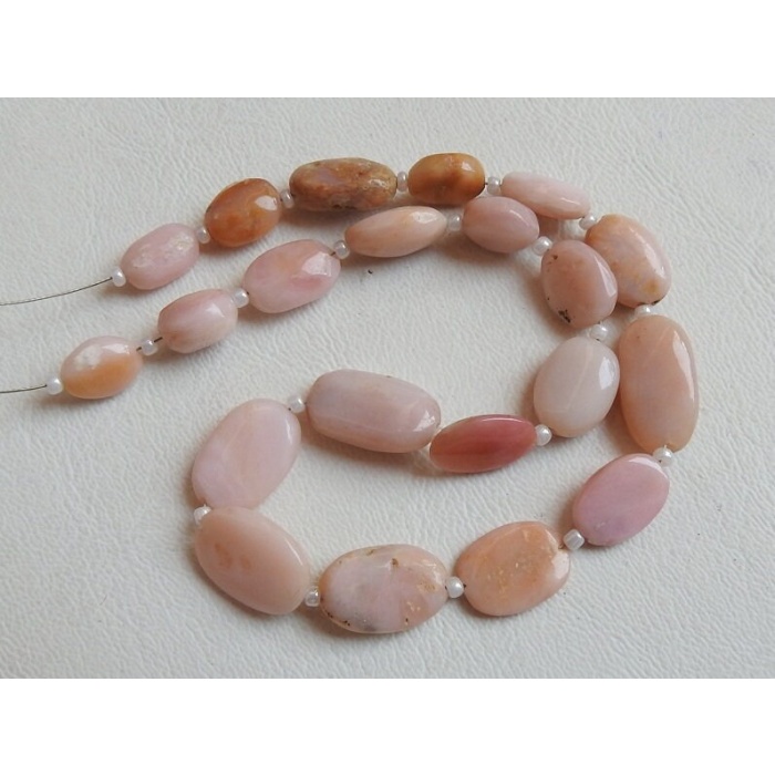 Natural Pink Peruvian Opal Smooth Tumble,Oval Shape,Nuggets 12Inchs Strand 16X11 To 9X7 MM Approx Wholesale Price New Arrival (pme)TU5 | Save 33% - Rajasthan Living 6