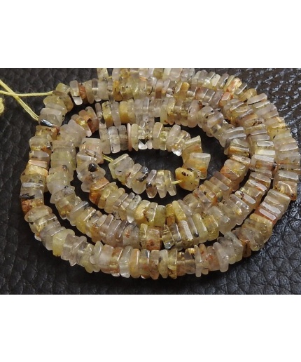 Golden Rutile Quartz Smooth Square,Heishi,Cushion Shape Beads,16Inch Strand,Wholesale Price,New Arrival,100%Natural PME(H2) | Save 33% - Rajasthan Living 3