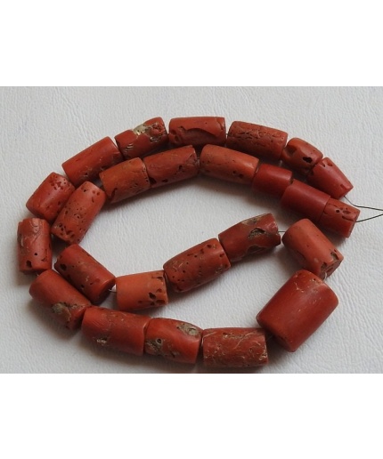 Natural Real Coral Smooth Tube Shape Beads/12Inchs Strand 12X10To8X7MM Approx /Wholesale Price/New Arrival/(bk)CR2 | Save 33% - Rajasthan Living 3