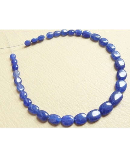 Blue Quartz Smooth Oval,Tumble,Nuggets,Loose Stone,Handmade 12Inch Strand 12X9To6X5MM Approx Wholesale Price New Arrival (PME)TU5 | Save 33% - Rajasthan Living 3