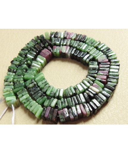 Ruby Zoisite Smooth Heishi,Square,Cushion Shape Bead,Multi Shaded,Pink,Green,Loose Stone,Wholesale Price,16Inch Strand,100%Natural PME-H1 | Save 33% - Rajasthan Living 3