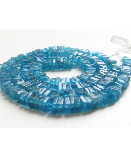 Neon Blue Apatite Smooth Heishi,Square,Cushion Shape Beads,16Inch 4mm Approx,Wholesale Price,New Arrival (pme)H1 | Save 33% - Rajasthan Living 3