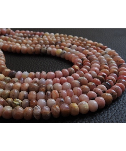 Pink Peruvian Opal Smooth Roundel Bead,Loose Stone,Handmade,Necklace,Beaded Bracelet,Wholesaler,Supplies,9Inch Strand,100%Natural PME-B8 | Save 33% - Rajasthan Living