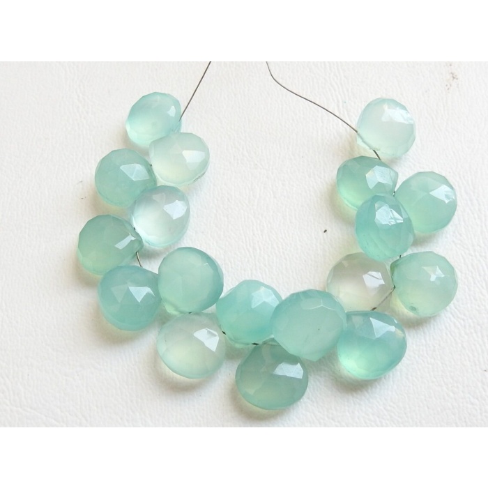 Aqua Blue Chalcedony Faceted Heart Shape Teardrops,Drops,Briolettes,4Inchs Strand 11X11MM Approx,Wholesaler,Supplies PME-CY2 | Save 33% - Rajasthan Living 7