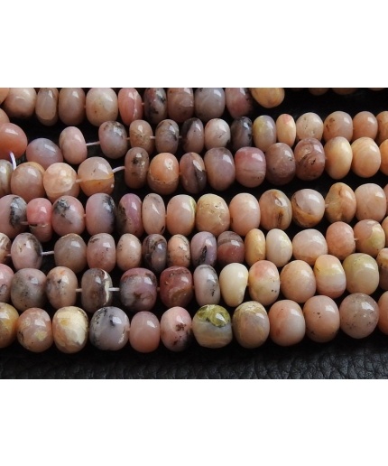 Pink Peruvian Opal Smooth Roundel Bead,Loose Stone,Handmade,Necklace,Beaded Bracelet,Wholesaler,Supplies,9Inch Strand,100%Natural PME-B8 | Save 33% - Rajasthan Living 3