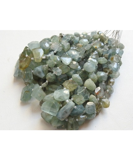 Aquamarine Faceted Fancy Cut Briolette,Tumble,Nuggets,Loose Stone,Handmade,Irregular Shape Bead 8Inch Strand 18X10To7X5MM Approx BR4 | Save 33% - Rajasthan Living 3