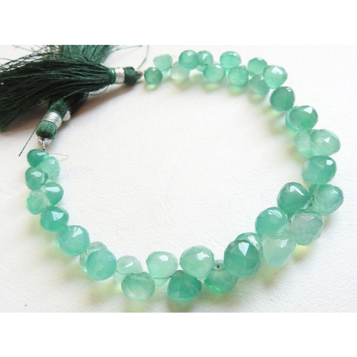 Green Onyx Faceted Onions Shape Bead,Briolettes,Drop,Teardrop,8Inch Strand 10X9To7X6MM Approx,Wholesale Price,New Arrival (pme) CY1 | Save 33% - Rajasthan Living 7