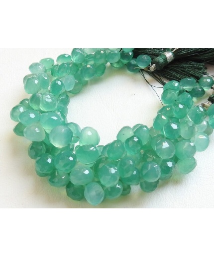 Green Onyx Faceted Onions Shape Bead,Briolettes,Drop,Teardrop,8Inch Strand 10X9To7X6MM Approx,Wholesale Price,New Arrival (pme) CY1 | Save 33% - Rajasthan Living