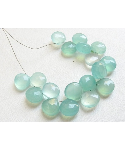 Aqua Blue Chalcedony Faceted Heart Shape Teardrops,Drops,Briolettes,4Inchs Strand 11X11MM Approx,Wholesaler,Supplies PME-CY2 | Save 33% - Rajasthan Living