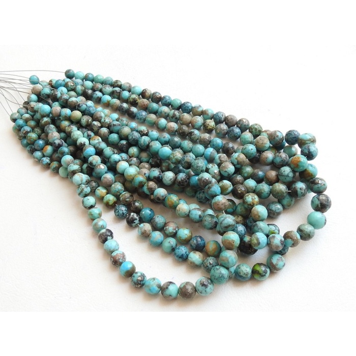 Arizona Turquoise Faceted Sphere,Ball,Rondelle,Round Shape Beads,Wholesale Price,New Arrival,Handmade 12 Inch Strand 100%Natural B2 | Save 33% - Rajasthan Living 10