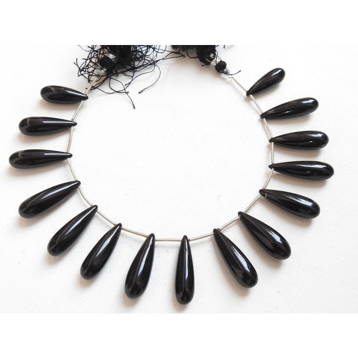 Black Onyx Smooth Elongated Drop,Long Bead,Teardrop,Loose Stone 15Piece Strand 29X8To20X7MM Approx Wholesaler,Supplies 100%Natural CY2 | Save 33% - Rajasthan Living 8