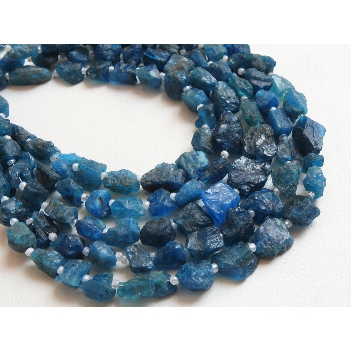 Neon Blue Apatite Natural Rough Tumble,Nugget,Chunk,Loose Raw Stone 8Inch Strand 7X7To7X5MM Approx Wholesaler Supplies RB5 | Save 33% - Rajasthan Living 7