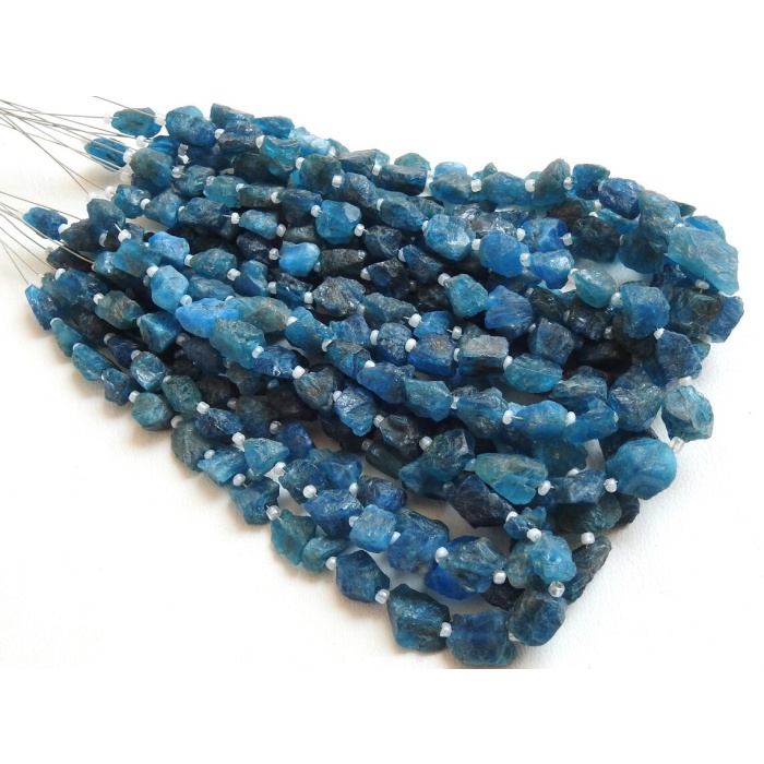 Neon Blue Apatite Natural Rough Tumble,Nugget,Chunk,Loose Raw Stone 8Inch Strand 7X7To7X5MM Approx Wholesaler Supplies RB5 | Save 33% - Rajasthan Living 10