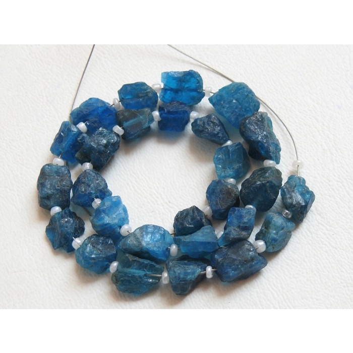 Neon Blue Apatite Natural Rough Tumble,Nugget,Chunk,Loose Raw Stone 8Inch Strand 7X7To7X5MM Approx Wholesaler Supplies RB5 | Save 33% - Rajasthan Living 9