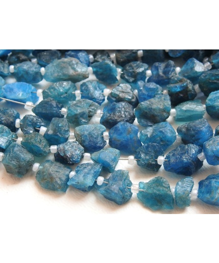 Neon Blue Apatite Natural Rough Tumble,Nugget,Chunk,Loose Raw Stone 8Inch Strand 7X7To7X5MM Approx Wholesaler Supplies RB5 | Save 33% - Rajasthan Living