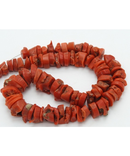 100%Natural,Red Coral Rough Beads,Coin,Button,Tyre,Nugget,14Inch 13X10To7X6MM Approx,Wholesale Price,New Arrival WM(CR1) | Save 33% - Rajasthan Living 5