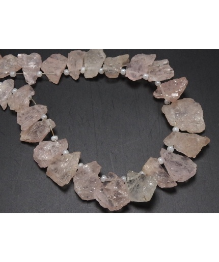 Morganite Natural Rough Briolettes,Slabs,Slice,Anklet,Chip,Nugget,12Inch 18X10To8X7MM Approx,Wholesale Price,New Arrival RB1 | Save 33% - Rajasthan Living 3