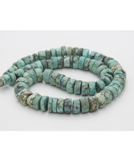 African Turquoise Smooth Tyre,Coin,Button,Wheel Shape Bead,Matte Polished,Handmade,Loose Stone,Wholesaler,Supplies,12Inch 9TO11MM Approx T2 | Save 33% - Rajasthan Living