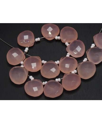 12X12MM Approx,Pink Rose Chalcedony Faceted Heart Shape,Teardrop,Drop,Handmade,Wholesale Price,New Arrival PME-CY1 | Save 33% - Rajasthan Living 3