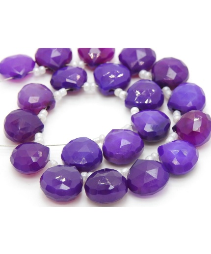 11X11MM Pair,Purple Chalcedony Faceted Hearts,Teardrop,Drop,Earrings,Bead,Wholesale Price,New Arrival PME-CY3 | Save 33% - Rajasthan Living