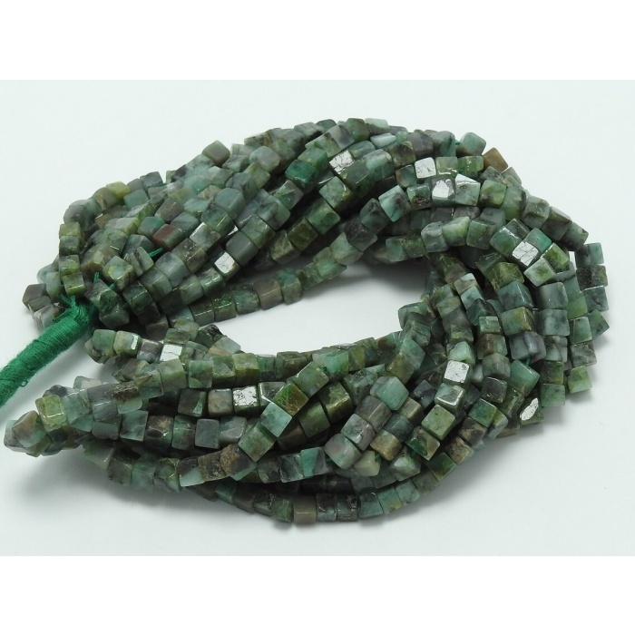 Emerald Smooth Cube,Box,Bead,Green,Loose Stone,Handmade,3d Cuboid 100%Natural 16Inch 5MM Approx Wholesale Price New Arrival (pme)CB2 | Save 33% - Rajasthan Living 7