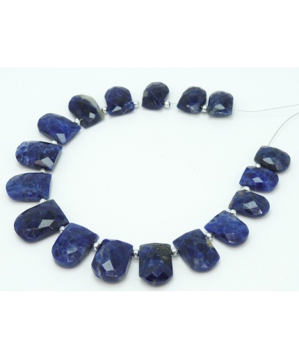 100%Natural Sodalite Faceted Fancy Briolette,U Shape,Pantagon Beads 16Piece Strand 20X12To14X10MM Approx Wholesale Price PME(BR9) | Save 33% - Rajasthan Living