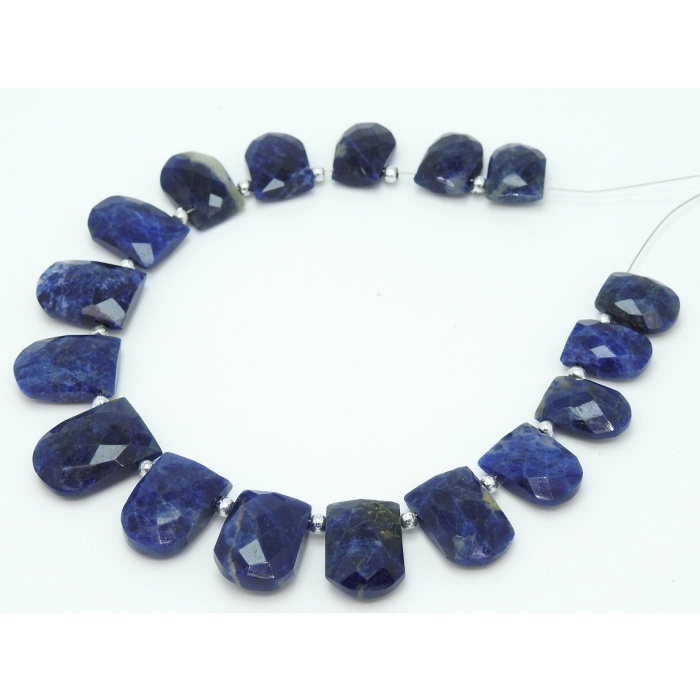 100%Natural Sodalite Faceted Fancy Briolette,U Shape,Pantagon Beads 16Piece Strand 20X12To14X10MM Approx Wholesale Price PME(BR9) | Save 33% - Rajasthan Living 5