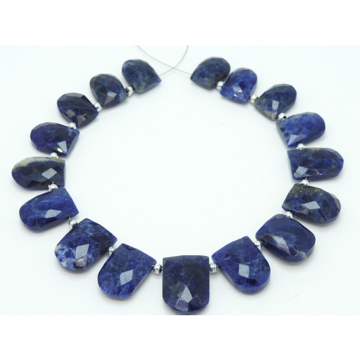 100%Natural Sodalite Faceted Fancy Briolette,U Shape,Pantagon Beads 16Piece Strand 20X12To14X10MM Approx Wholesale Price PME(BR9) | Save 33% - Rajasthan Living 8