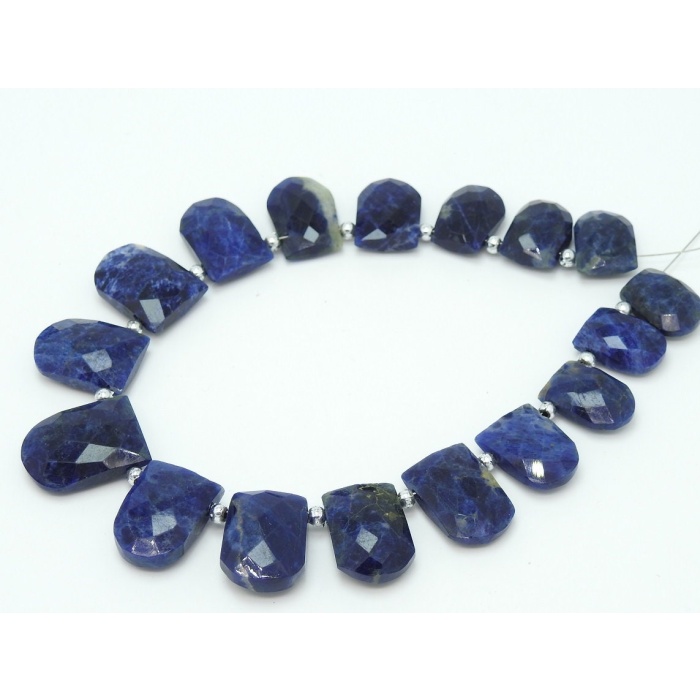 100%Natural Sodalite Faceted Fancy Briolette,U Shape,Pantagon Beads 16Piece Strand 20X12To14X10MM Approx Wholesale Price PME(BR9) | Save 33% - Rajasthan Living 7