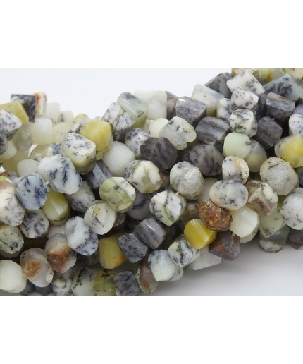 Dendrite Opal Faceted Twisted Beads,Fancy Cut,Round Shape,Handmade,Necklace,10Inch 10X10To8X8MM Approx,Wholesaler,Supplies PME-B8 | Save 33% - Rajasthan Living