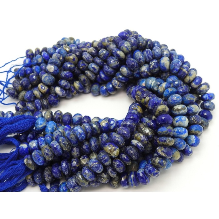 Lapis Lazuli Faceted Roundel Beads,Loose Stone,Handmade,For Making Jewelry 10Inch Strand Wholesaler 100%Natural (pme)B6 | Save 33% - Rajasthan Living 5