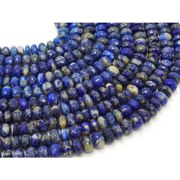Lapis Lazuli Faceted Roundel Beads,Loose Stone,Handmade,For Making Jewelry 10Inch Strand Wholesaler 100%Natural (pme)B6 | Save 33% - Rajasthan Living 10