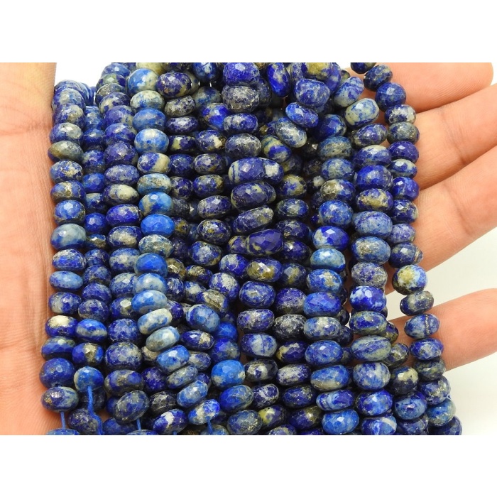 Lapis Lazuli Faceted Roundel Beads,Loose Stone,Handmade,For Making Jewelry 10Inch Strand Wholesaler 100%Natural (pme)B6 | Save 33% - Rajasthan Living 7