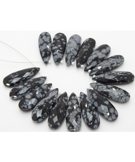 30X10MM Pair,Snowflake Obsidian Faceted Teardrop,Good Quality,Gift For Her,Wholesale Price,New Arrival 100%Natural PME-CY3 | Save 33% - Rajasthan Living