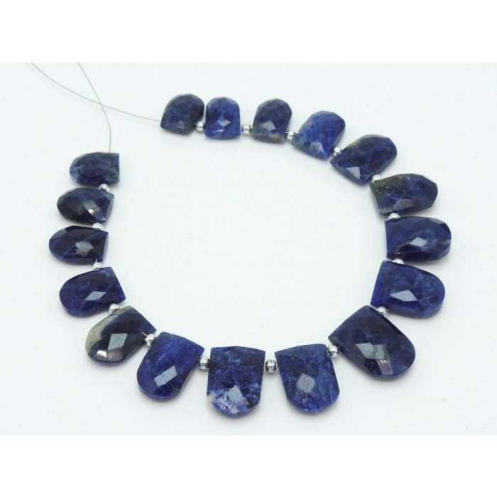 100%Natural Sodalite Faceted Fancy Briolette,U Shape,Pantagon Beads 16Piece Strand 20X12To14X10MM Approx Wholesale Price PME(BR9) | Save 33% - Rajasthan Living 6