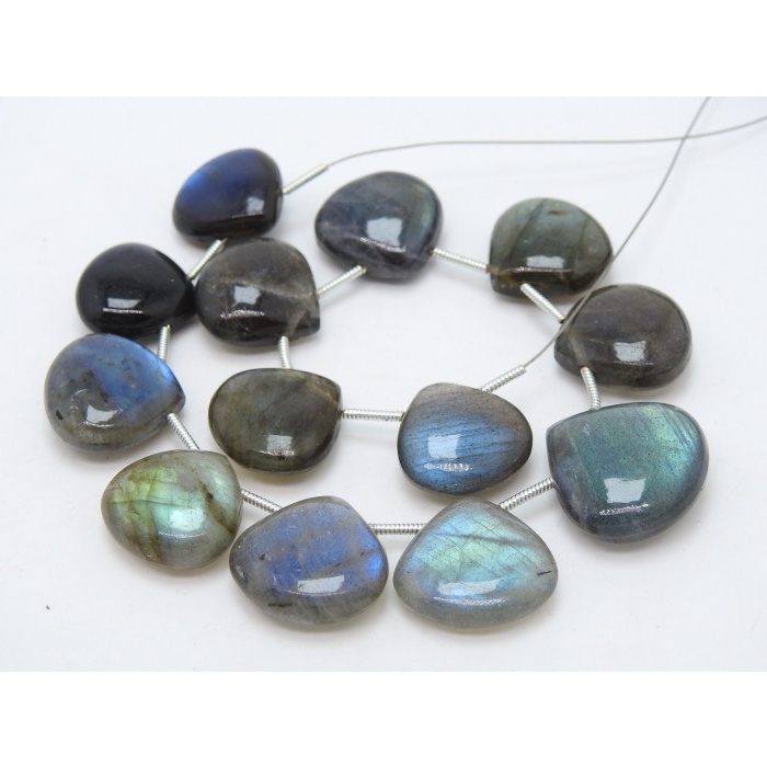 Labradorite Smooth Heart,Teardrop,Drop,Handmade,Loose Stone,Wholesaler,Supplies 7Inch 17X17To15X15MM Approx 100%Natural BR1 | Save 33% - Rajasthan Living 7